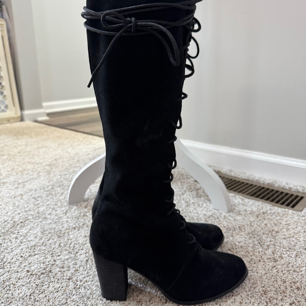 JoyFolie Distressed Suede Elbony Boots